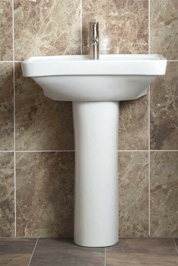 Full height pedestal and basin